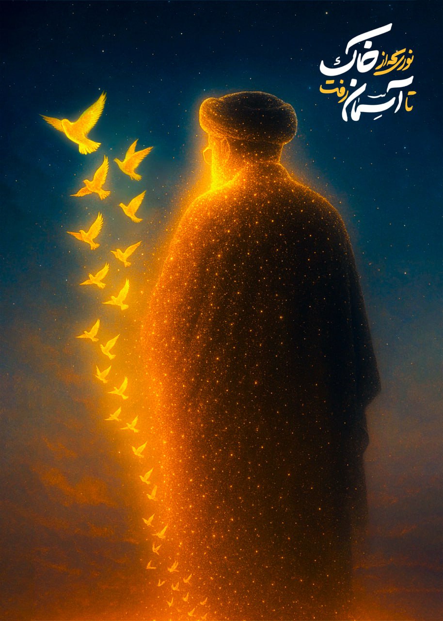 پوستر نوری که از خاک تا آسمان رفت